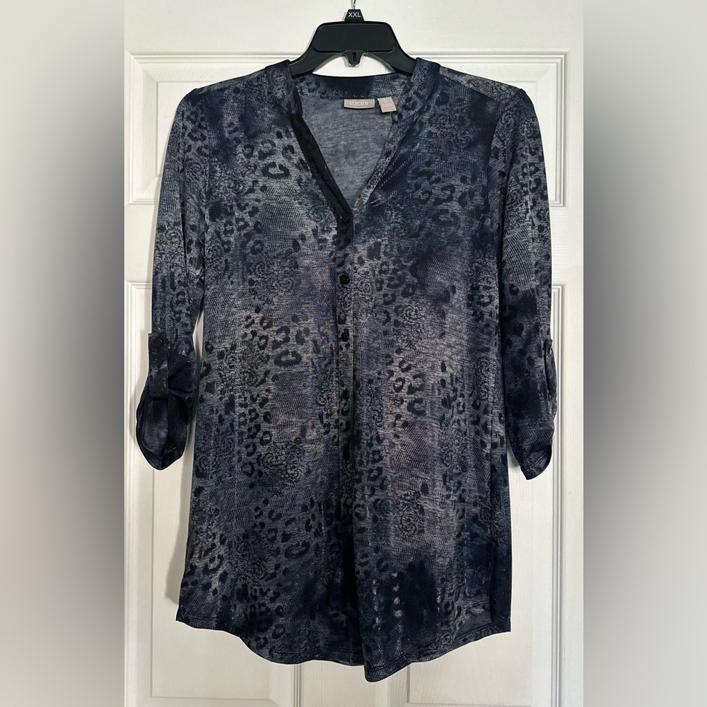 CHICOS Womens Tunic Top Blouse Sheer - Size Chicos 0‎